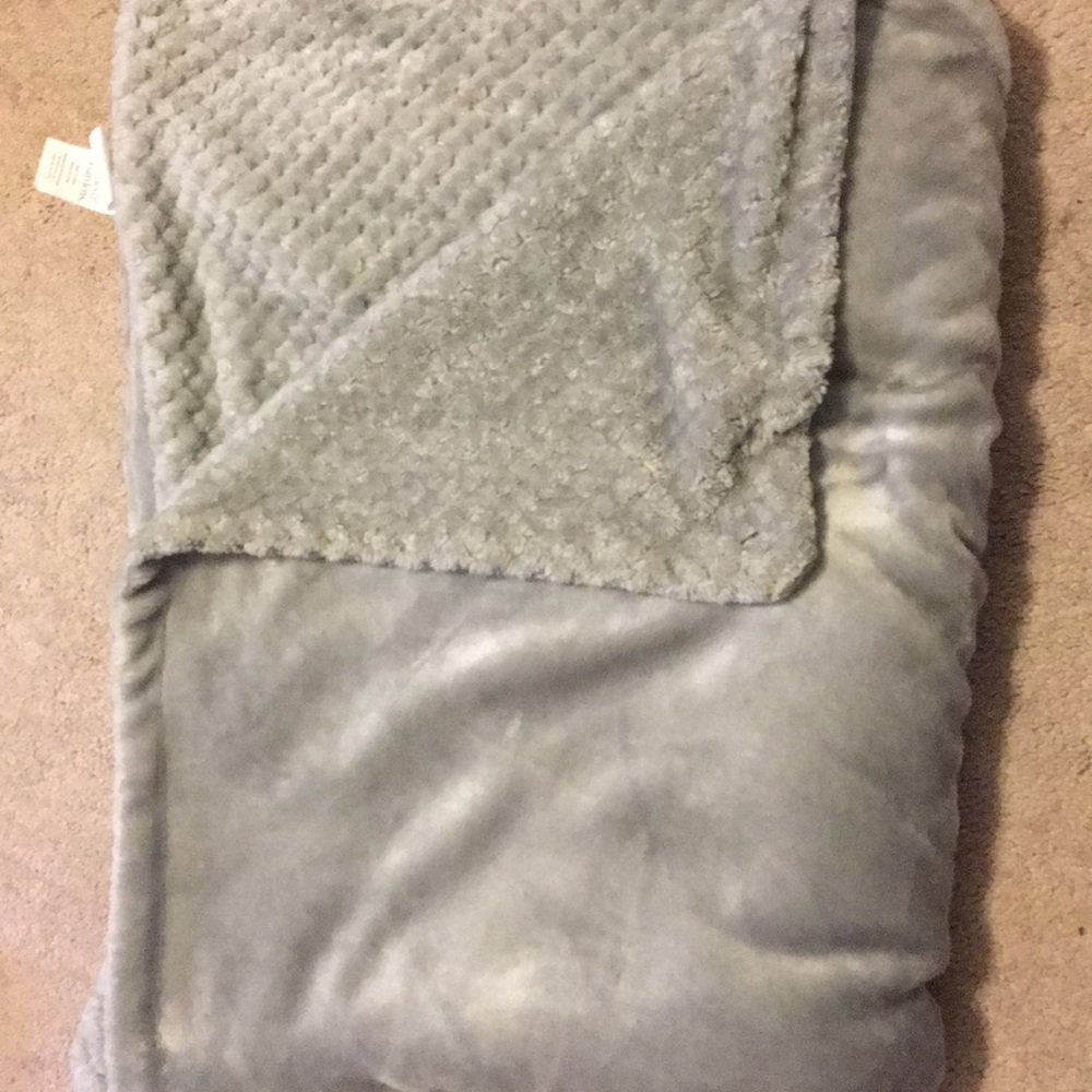 Soft gray throw blanket